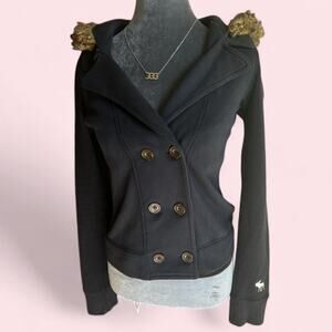 Abercrombie 2000s navy blue sweater jacket